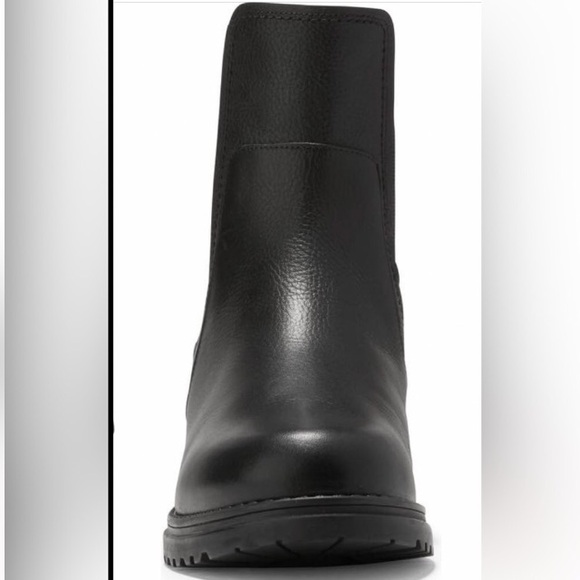 Cole Haan Black Leather Camae Chelsea Combat Boot , Waterproof - Picture 4 of 9